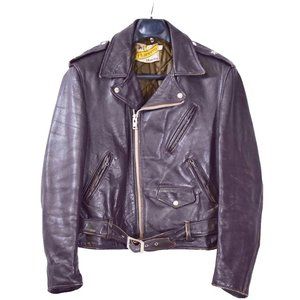 Vintage 70's Schott Bros Brown 613 Perfecto One star - Sz 44